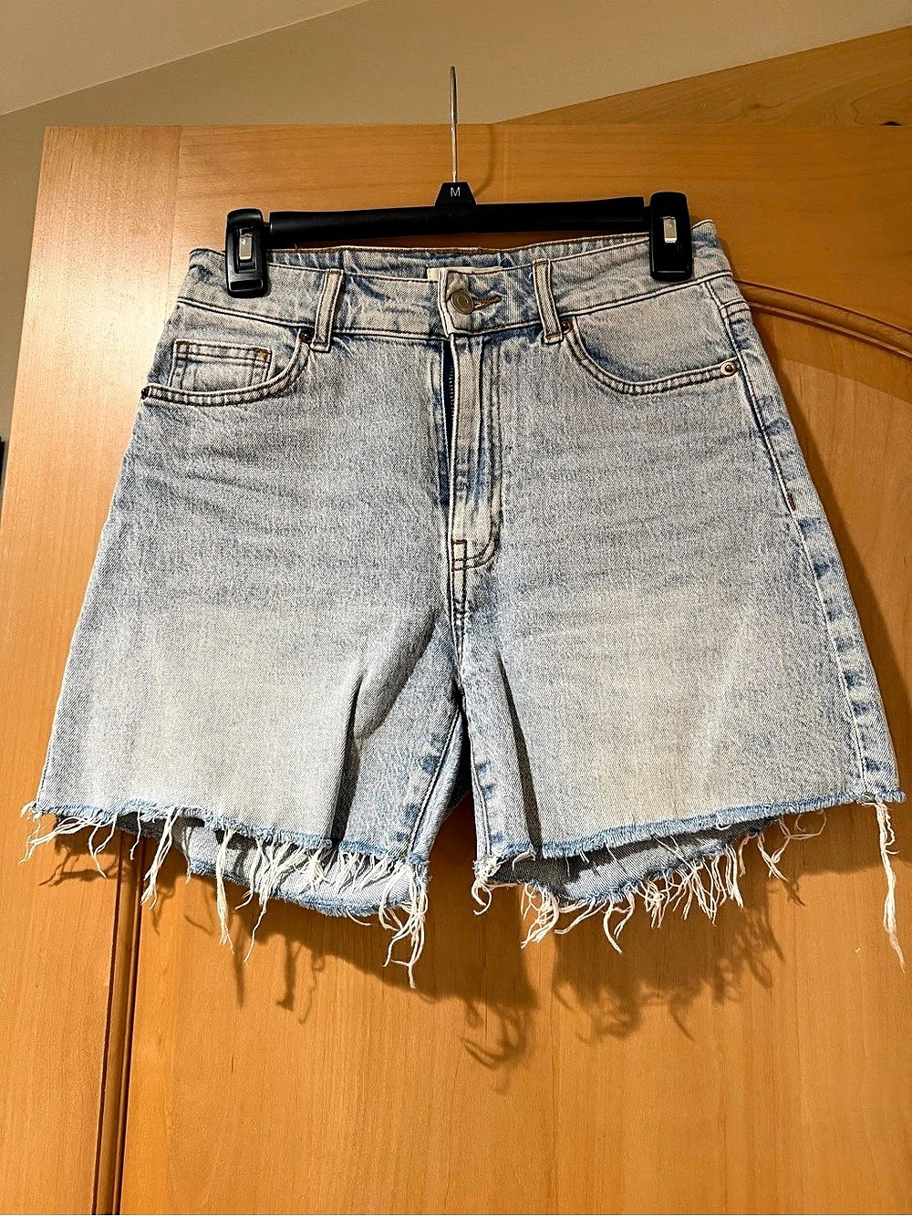H&M AE Stretch Low-Rise Perfect Midi Short Blue